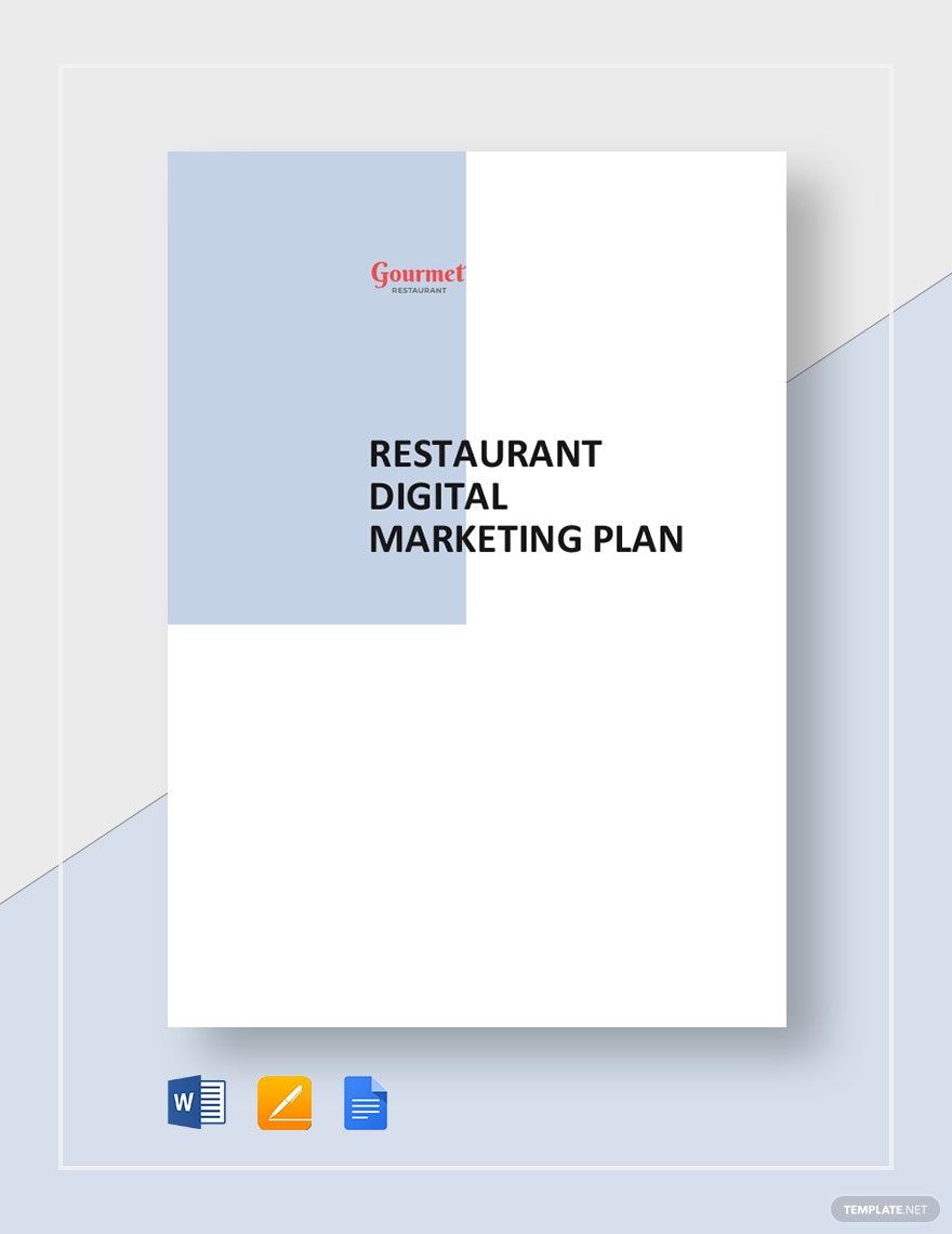 Restaurant Digital Marketing Plan Template