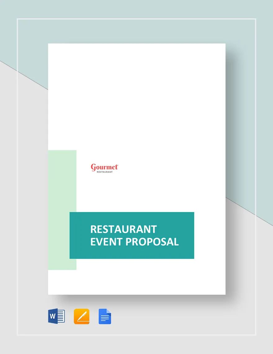 Restaurant Event Proposal Template