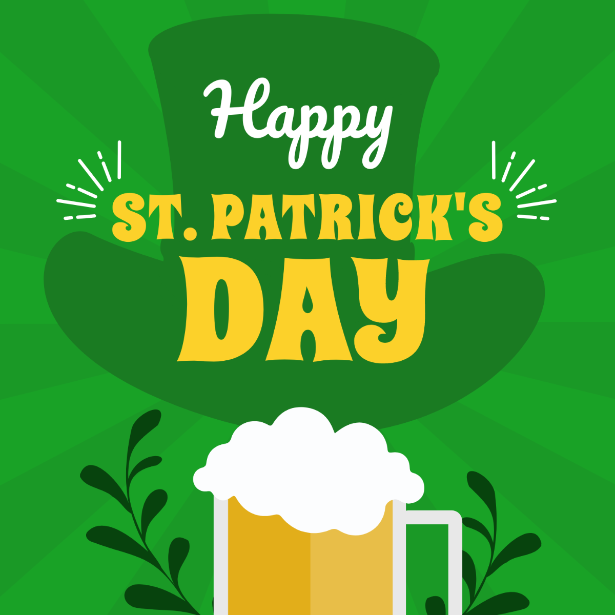 St. Patrick's Day Vector Art Template
