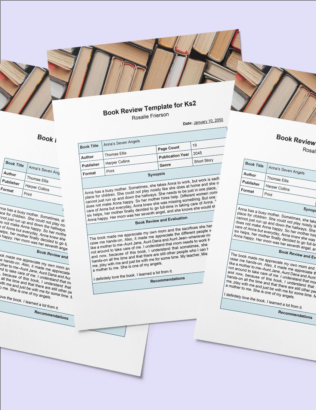 scientific book review template