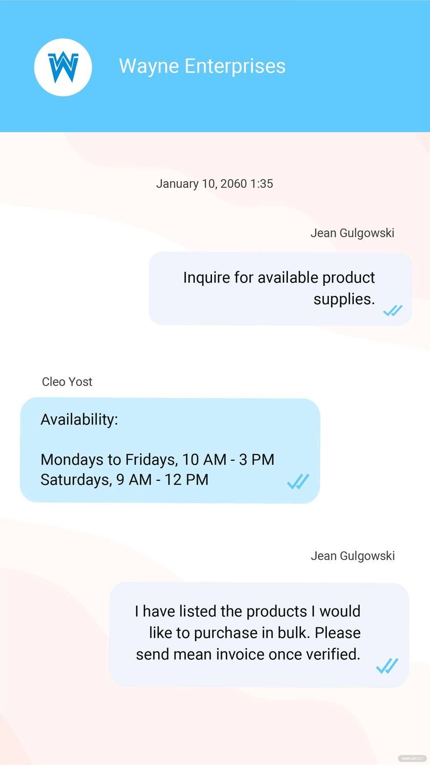 Phone Text Message Template in Word, Google Docs, Illustrator