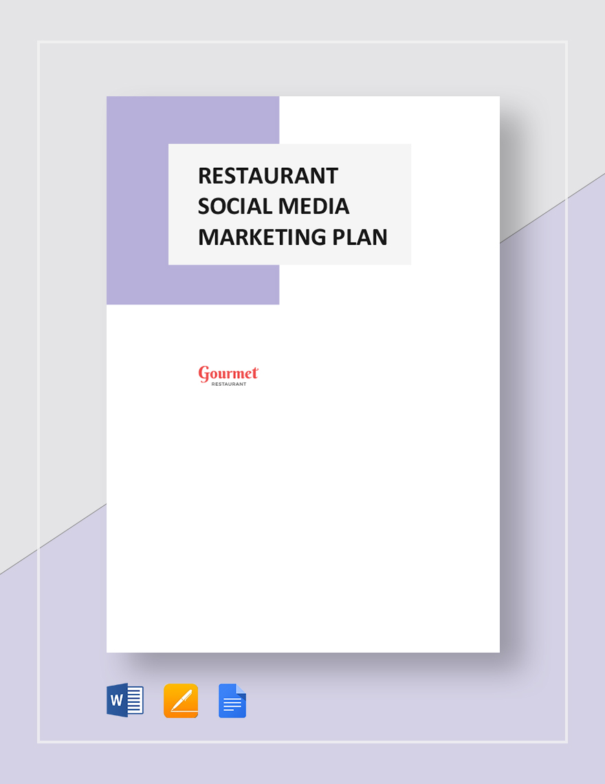 Restaurant Social Media Marketing Plan Template