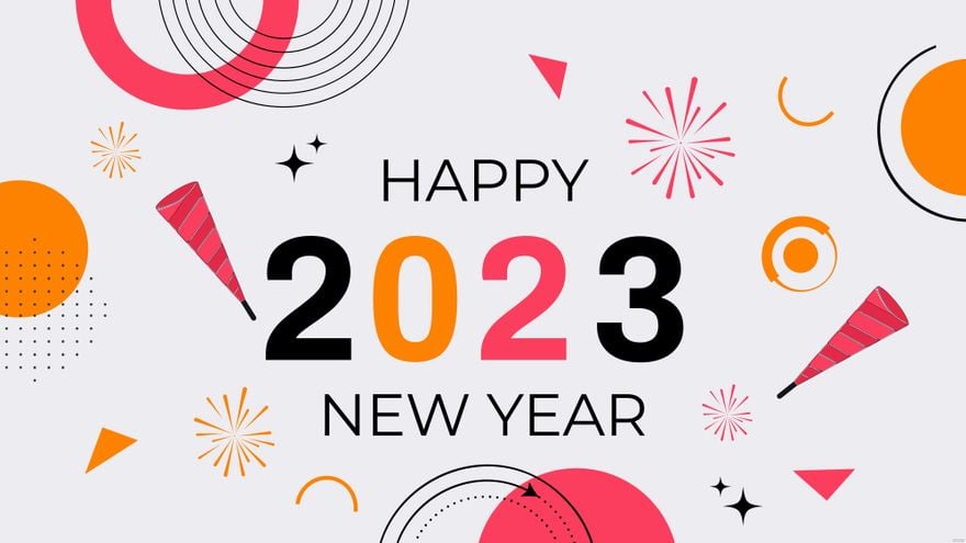 New Year's Day Aesthetic Background in PDF, Illustrator, PSD, EPS, SVG, PNG, JPEG