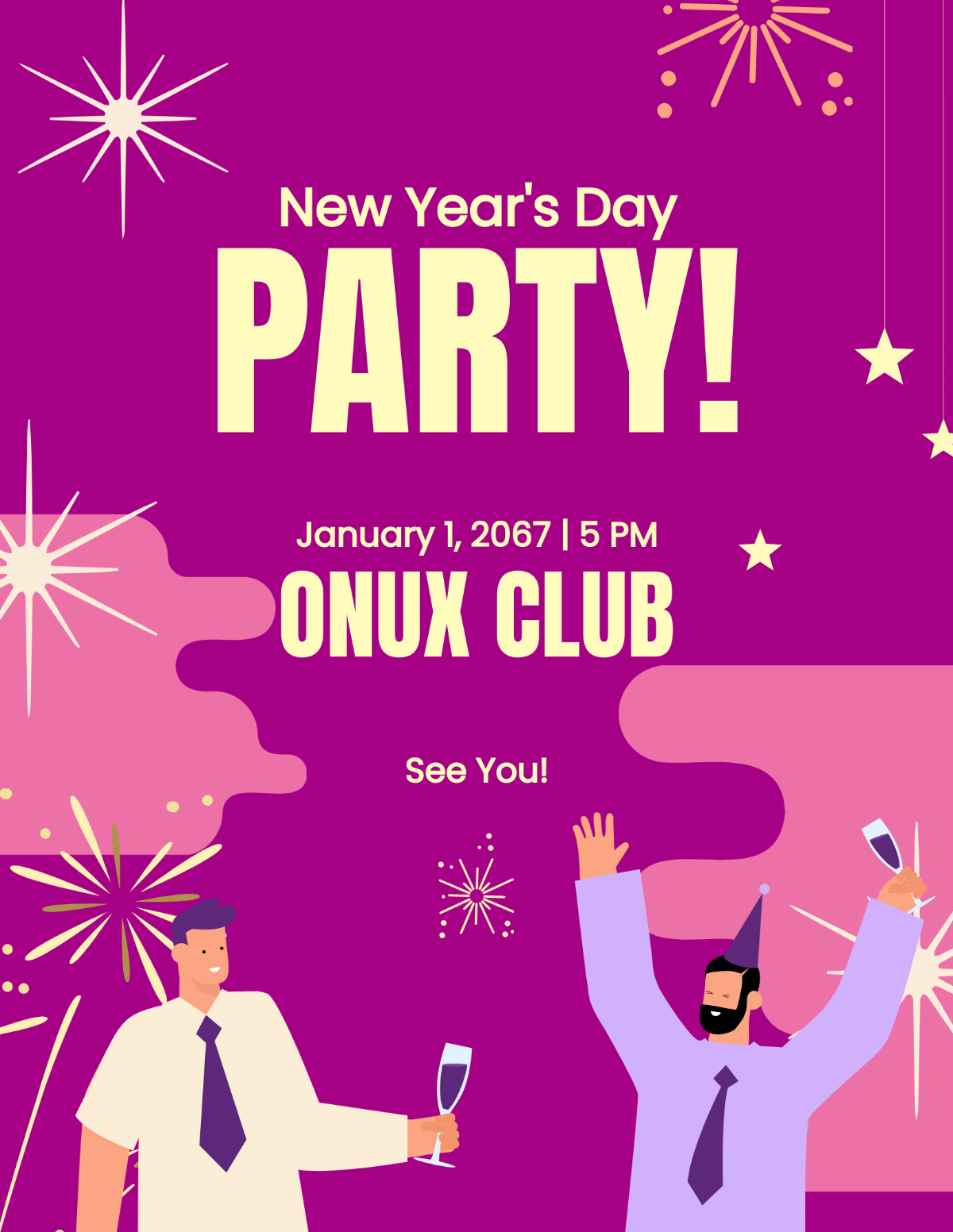 Party New Year's Day Flyer Template