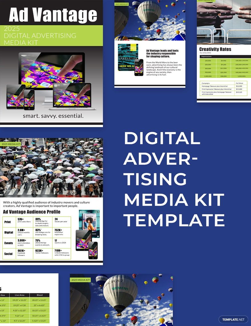 Magazine Advertising Media Kit Template Illustrator, Word, Apple