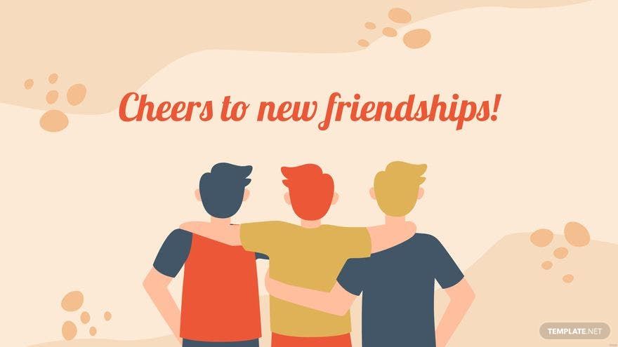 National New Friends Day Greeting Card Background