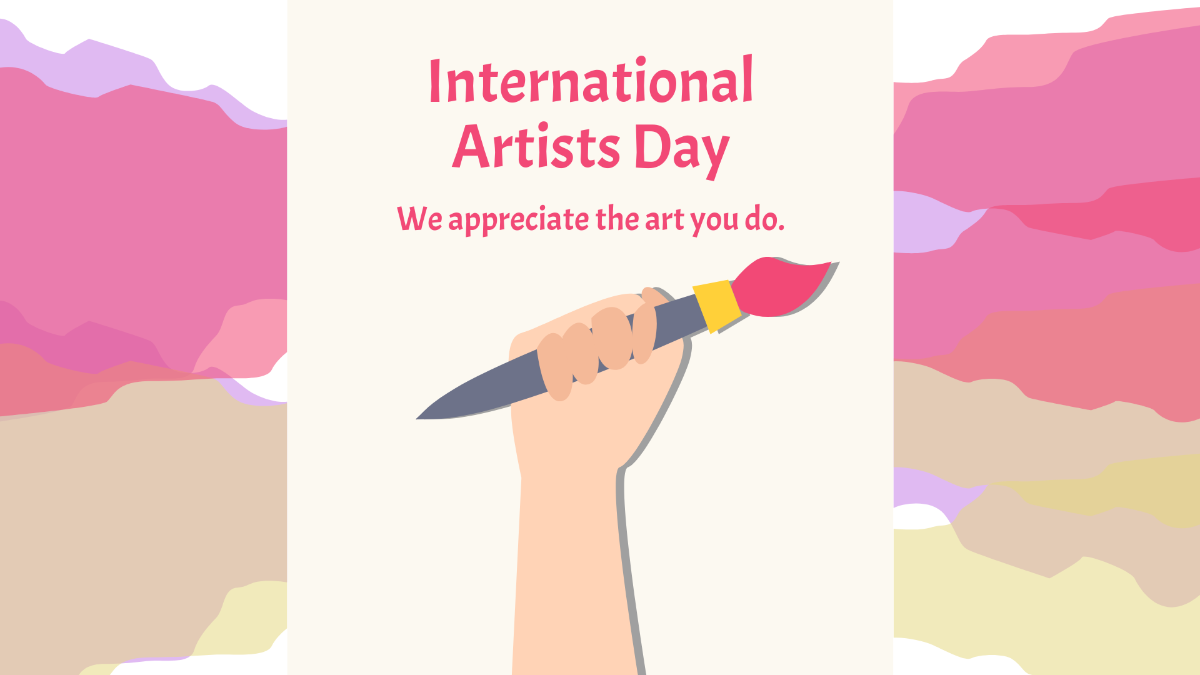 Free International Artist’s Day Flyer Background Template