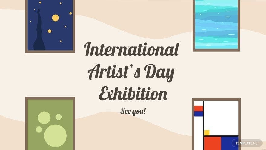 Free International Artist’s Day Invitation Background