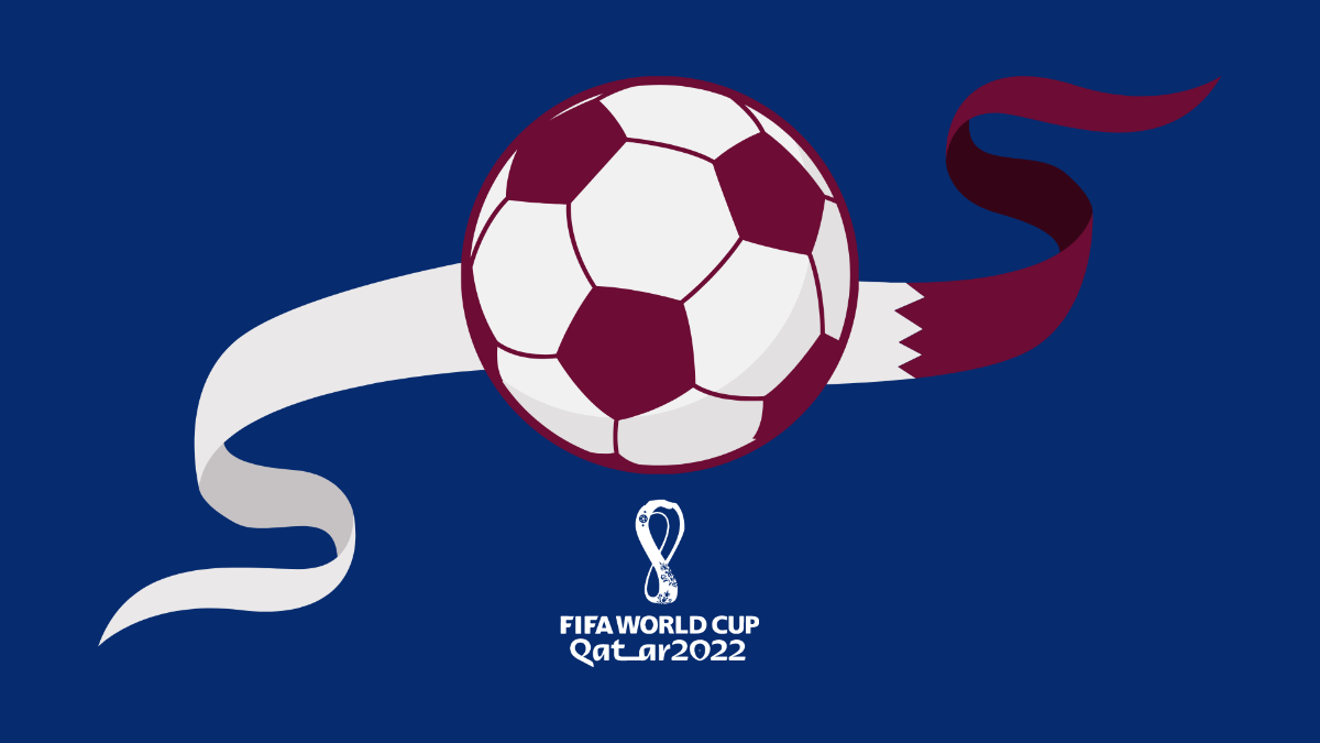 World Cup 2022 Blue Background Template