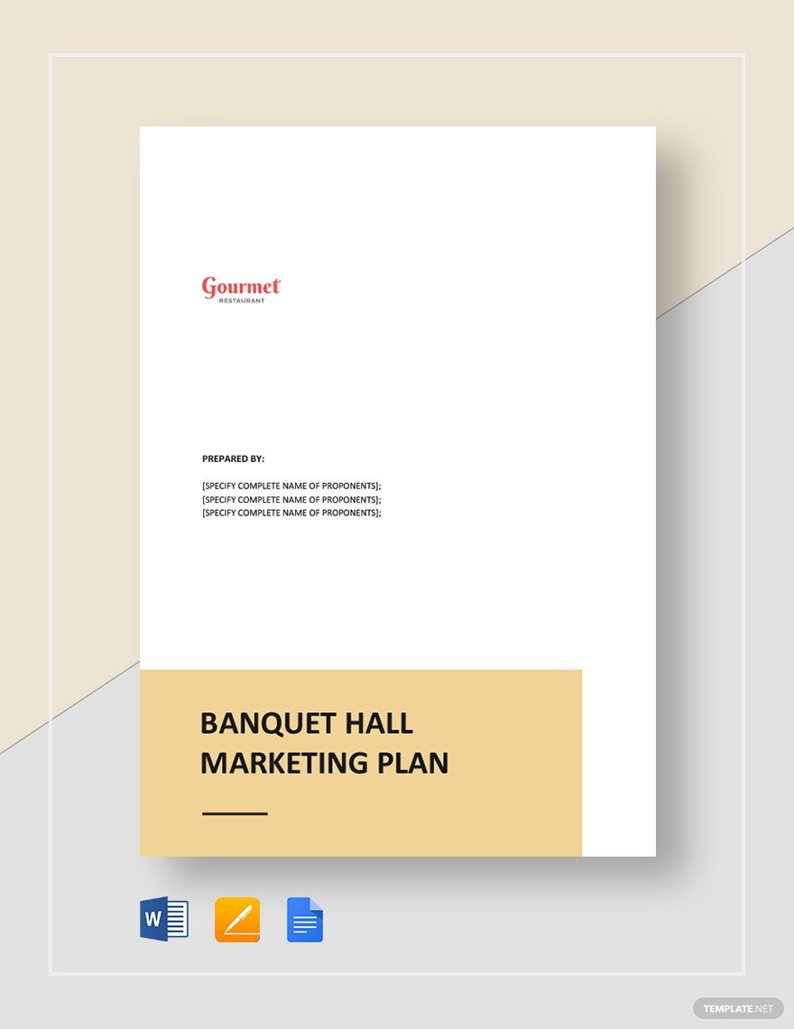 Banquet Hall Marketing Plan Template