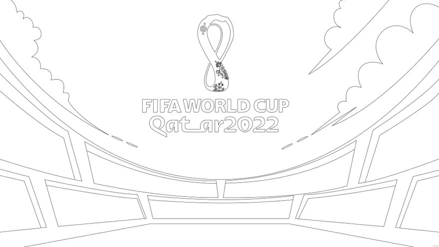 Fifa World Cup 2022 Logo on White Background Editorial Image