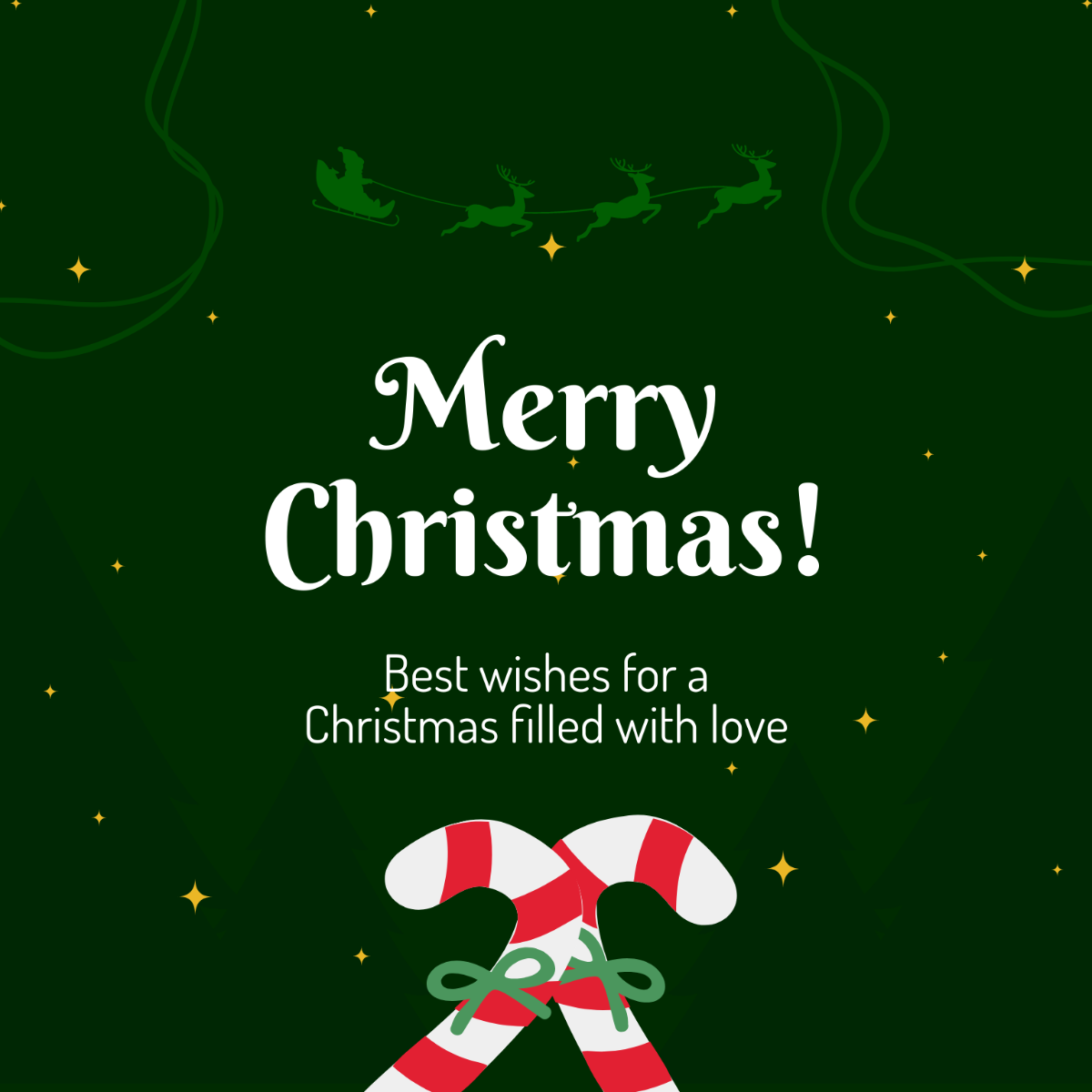 Christmas Eve Wishes Vector Template