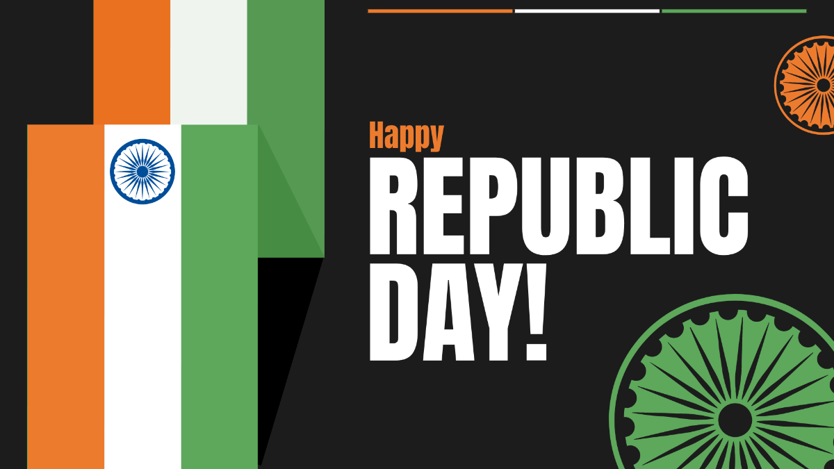 Republic Day Black Background Template