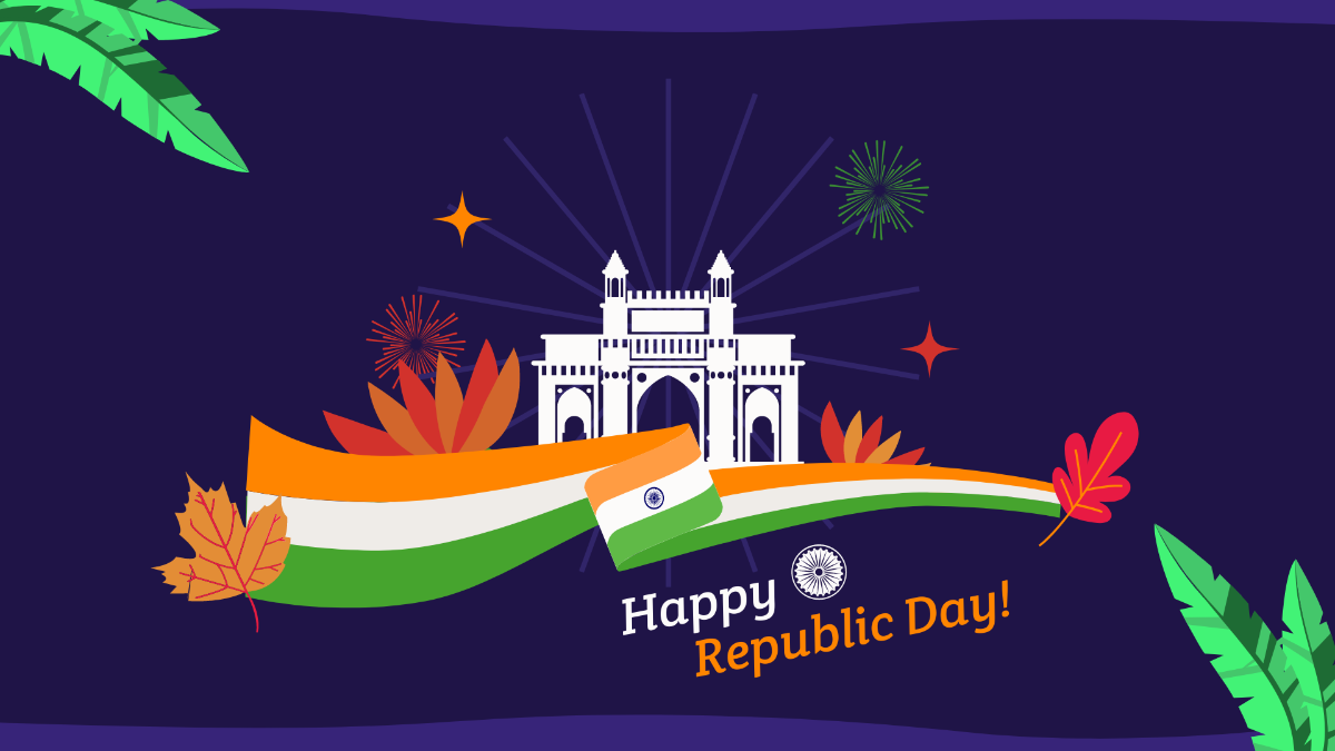Republic Day Colorful Background Template