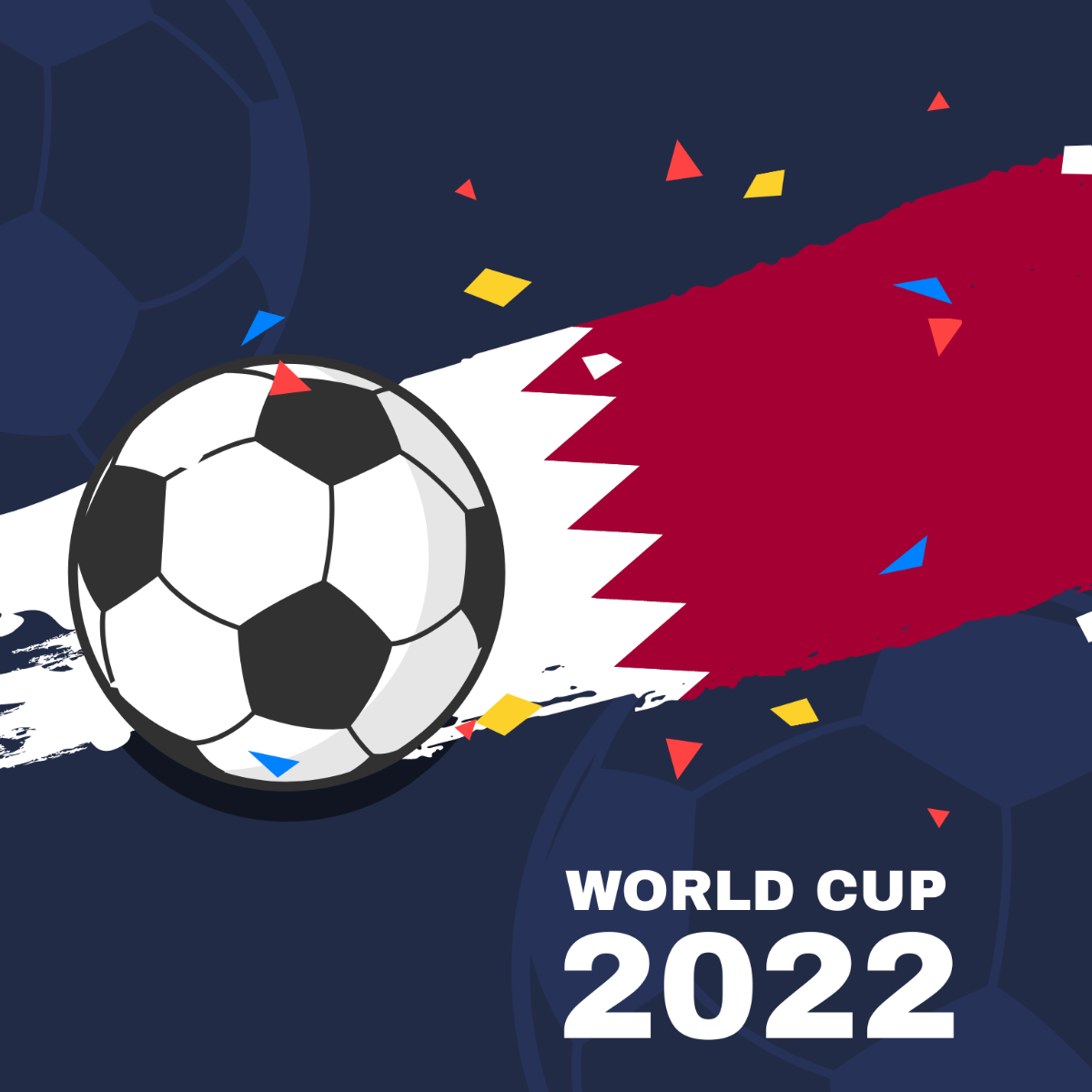 World Cup 2022 Illustration Template
