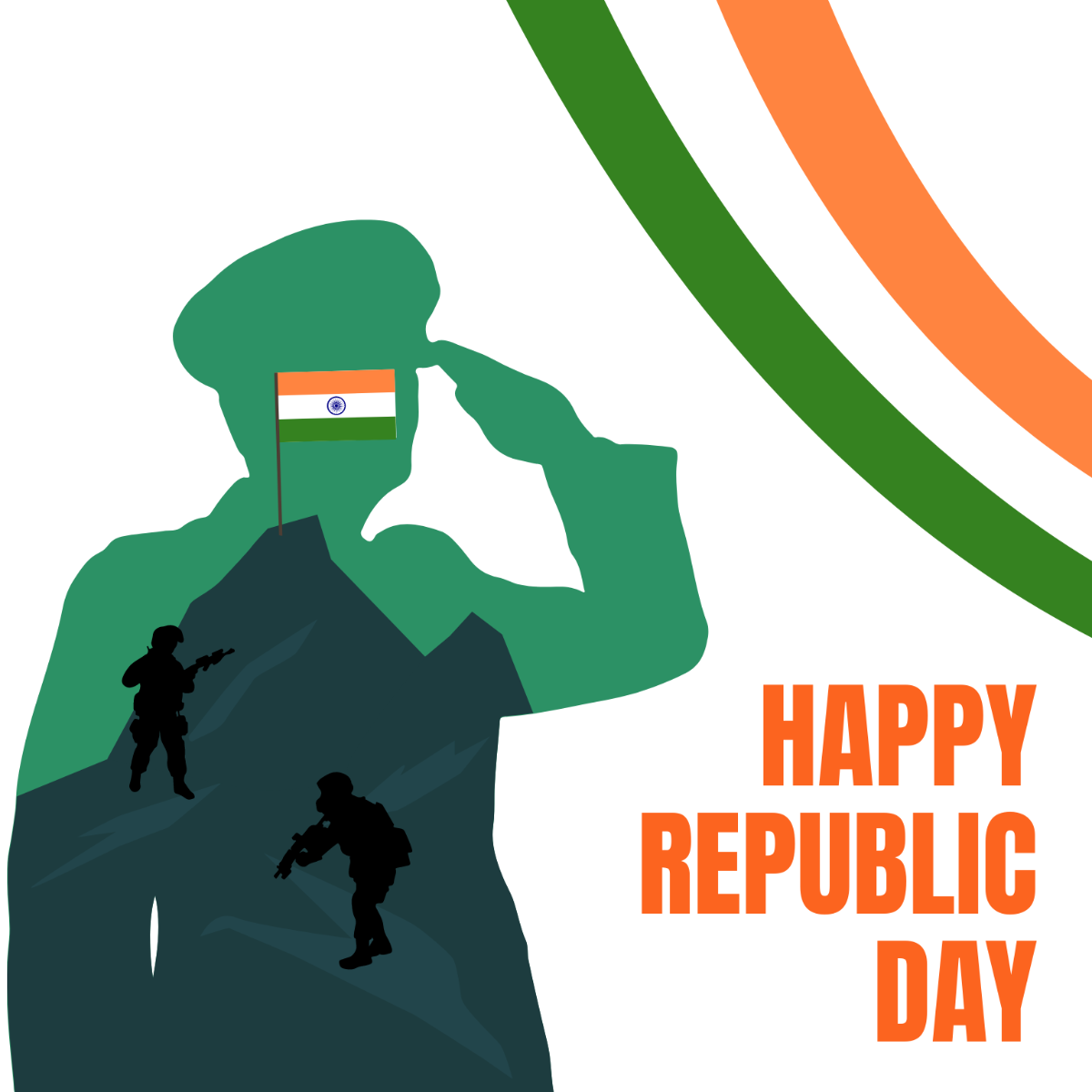 Happy Republic Day Vector Template