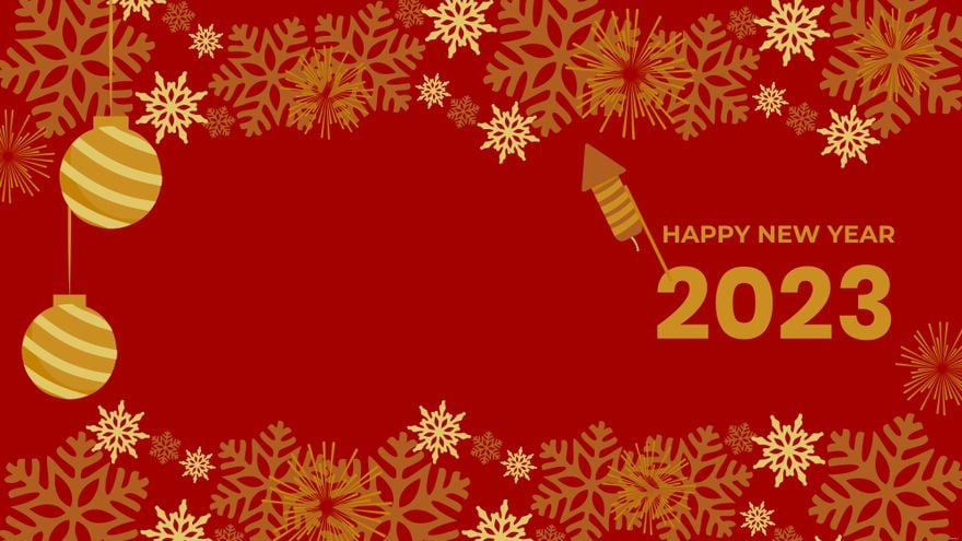 New Year's Day Red Background