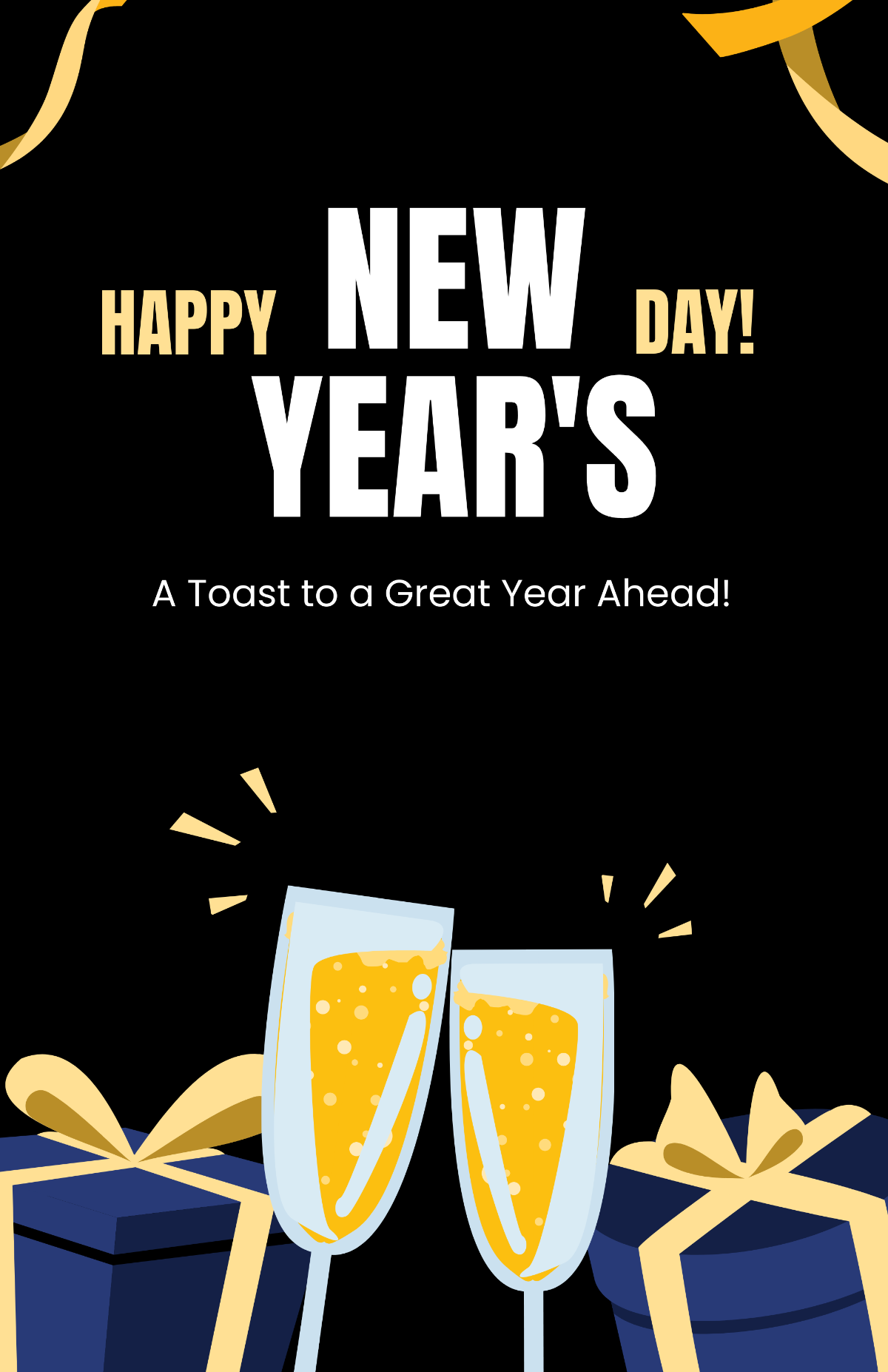 Happy New Year's Day Poster Template