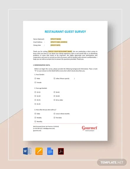 Restaurant Guest Survey