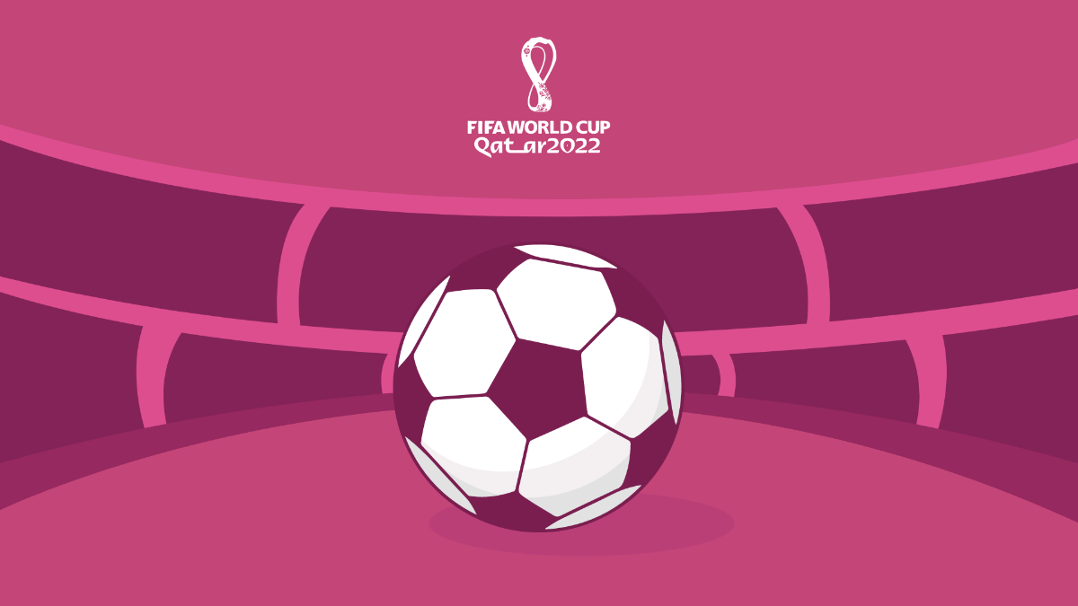 World Cup 2022 Pink Background Template