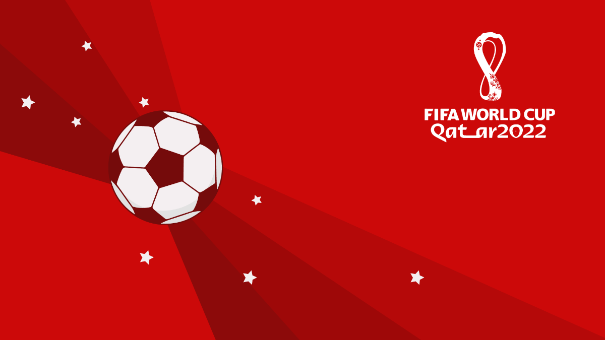 World Cup 2022 Red Background Template