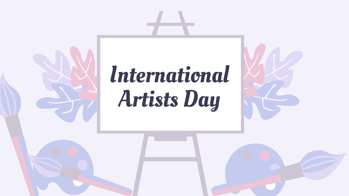 Free International Artist’s Day Design Background Template