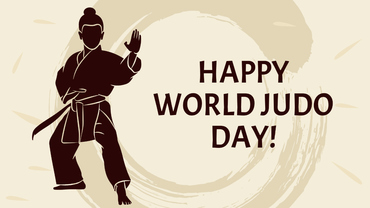 Free Happy World Judo Day Background Template