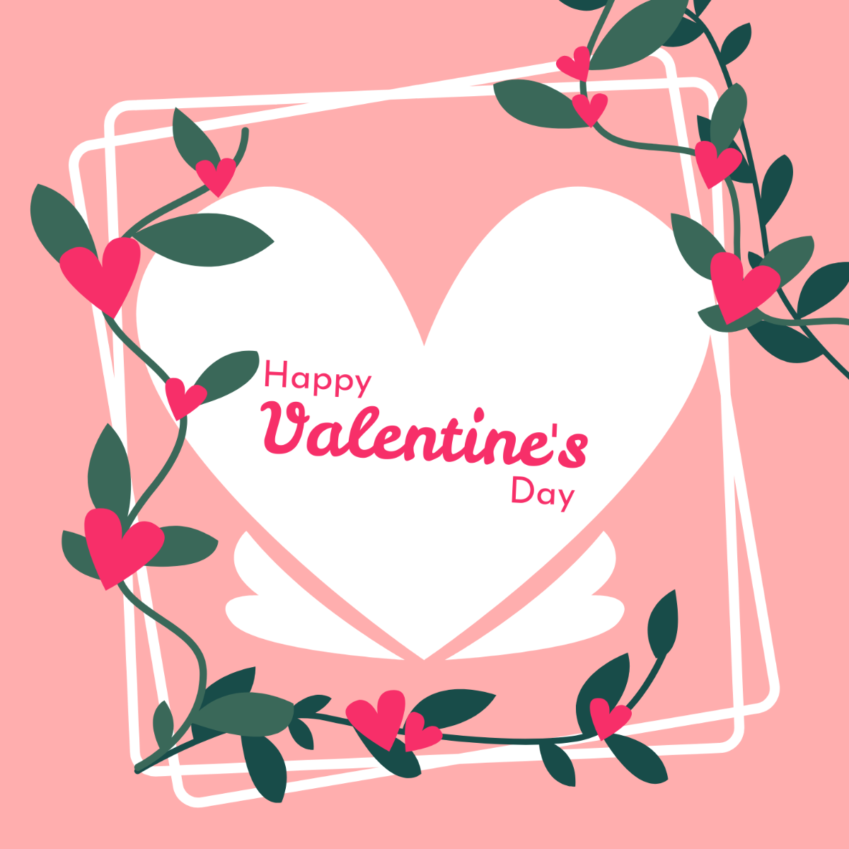Valentine's Day Sign Vector Template