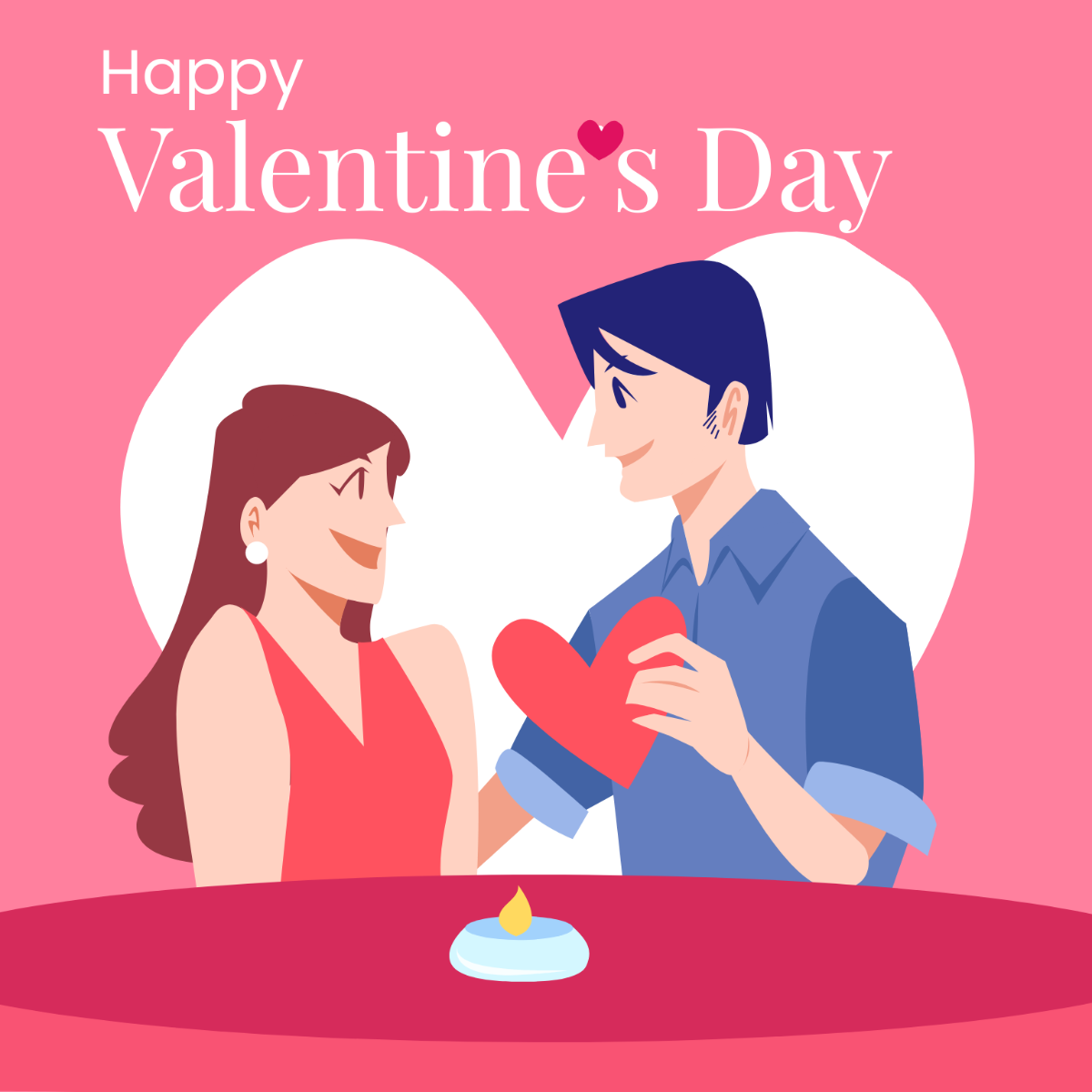 Valentine's Day Celebration Vector Template