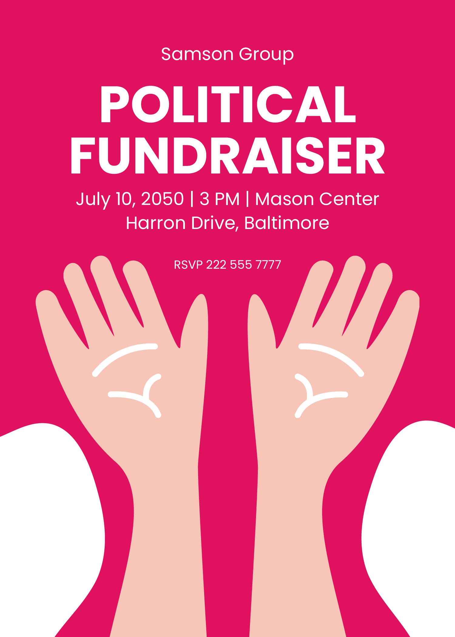 Political Fundraising Invitation Template in Word, Google Docs, Illustrator, PSD