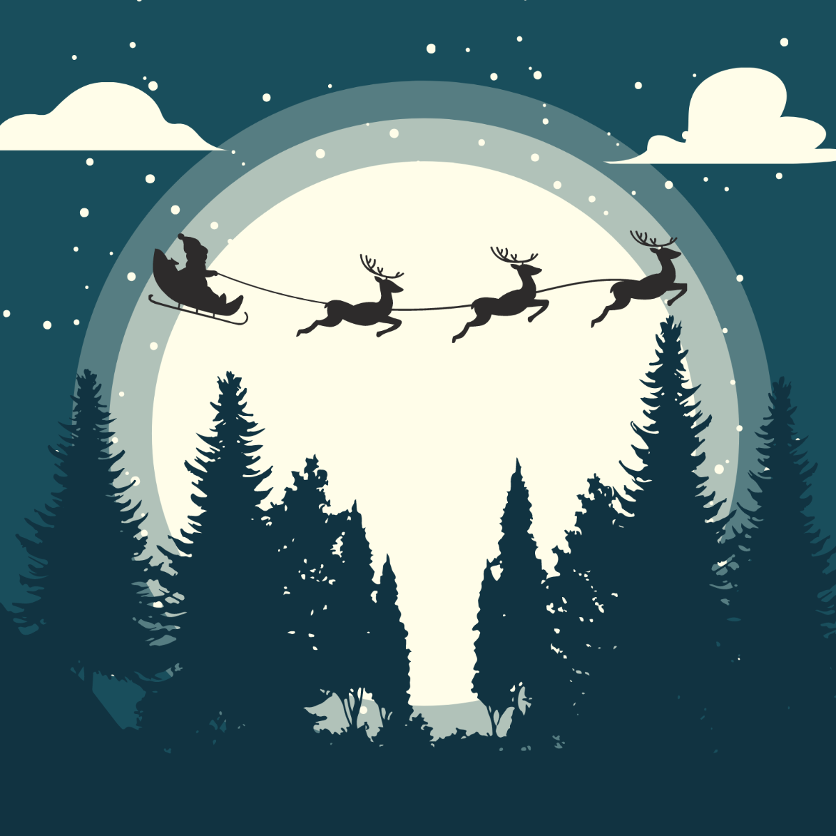 Happy Christmas Eve Illustration Template