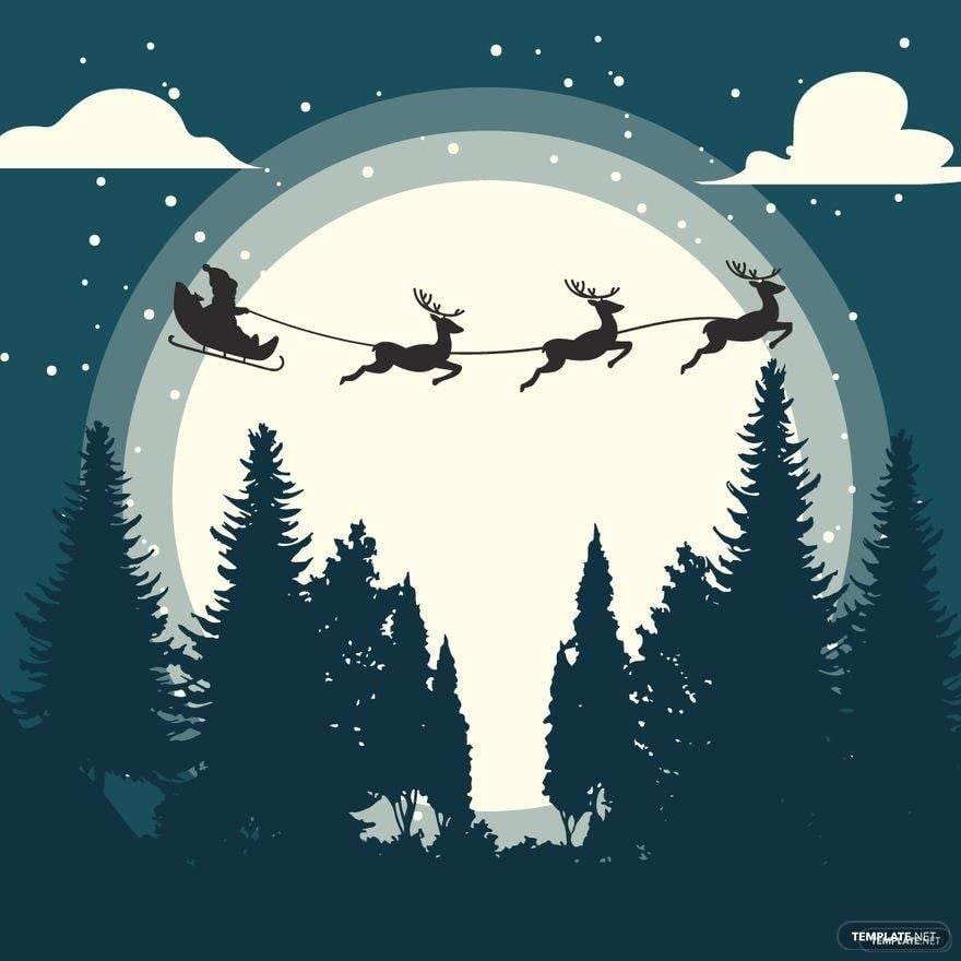 Happy Christmas Eve Illustration in Illustrator, PSD, EPS, SVG, JPG, PNG