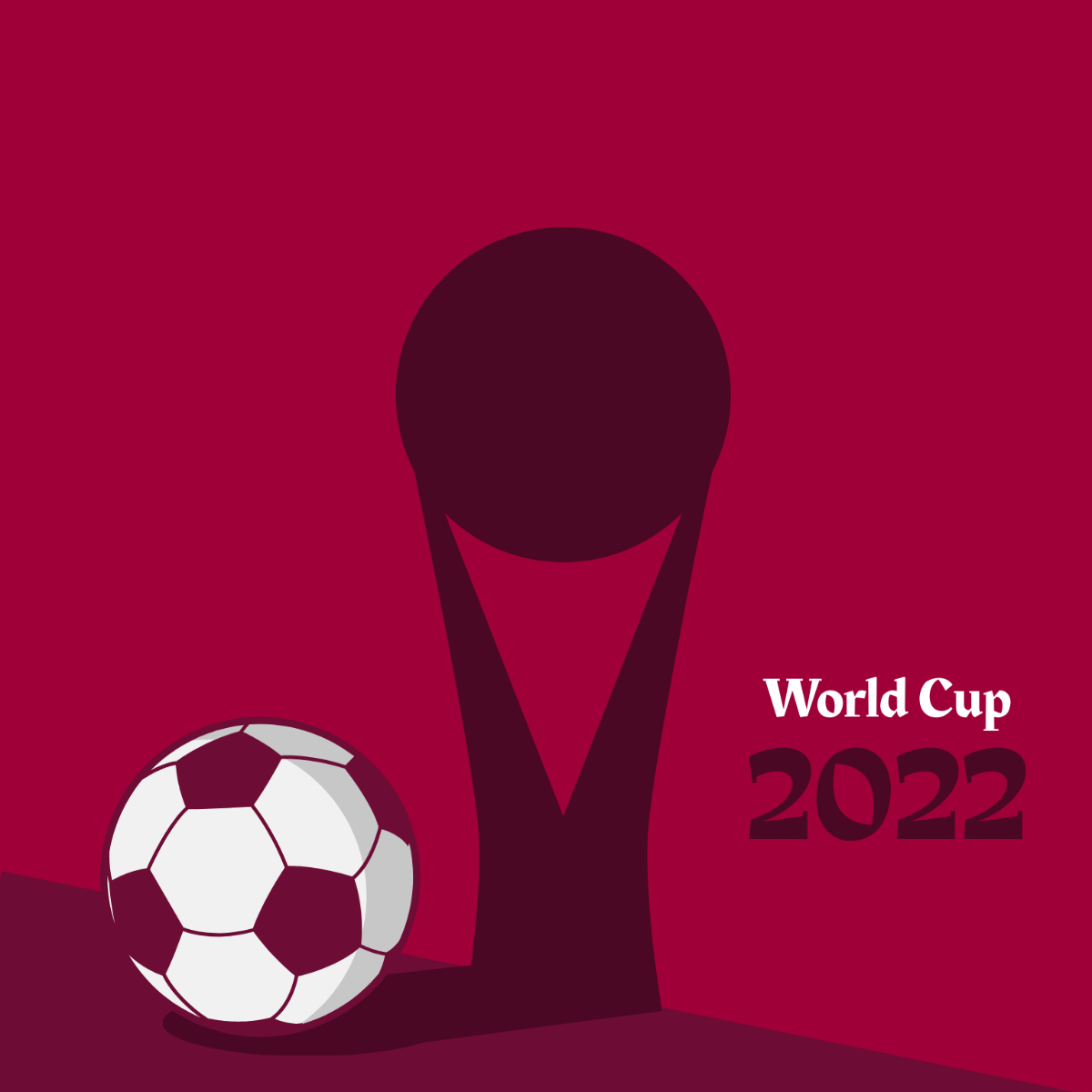 World Cup 2022 Flat Design Vector Template