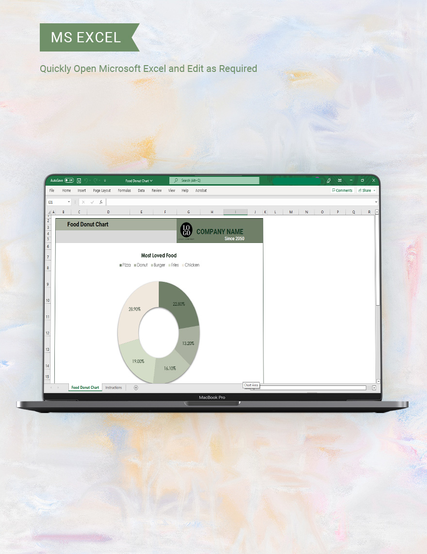 food-donut-chart-google-sheets-excel-template