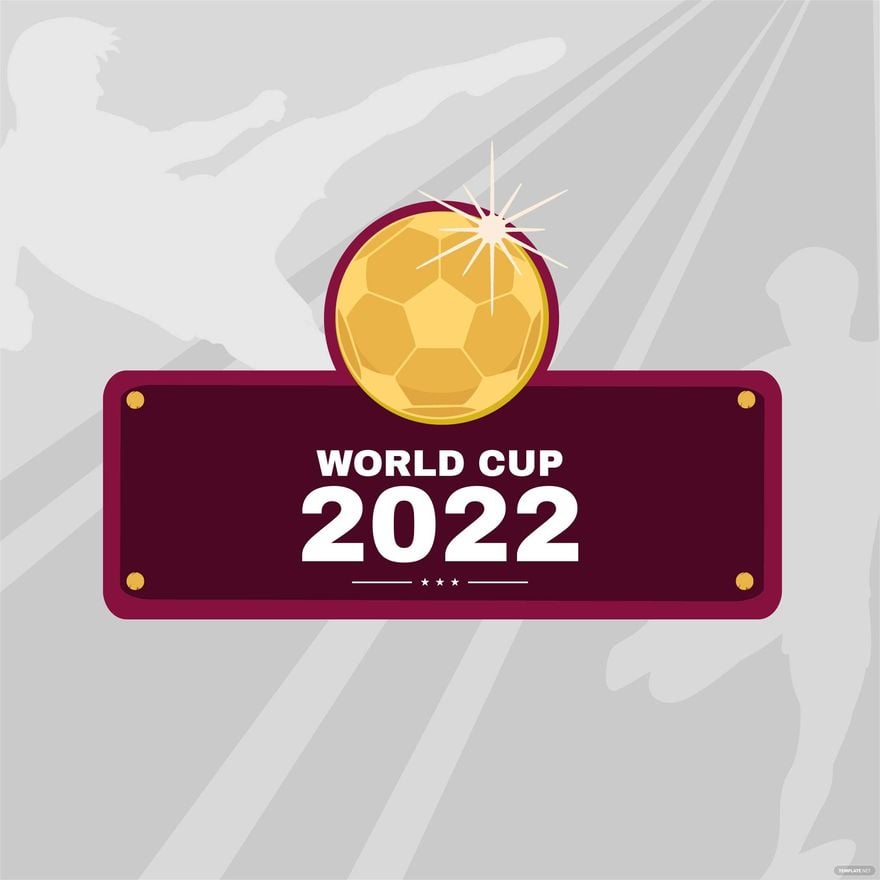 World Cup 2022 Sign Vector
