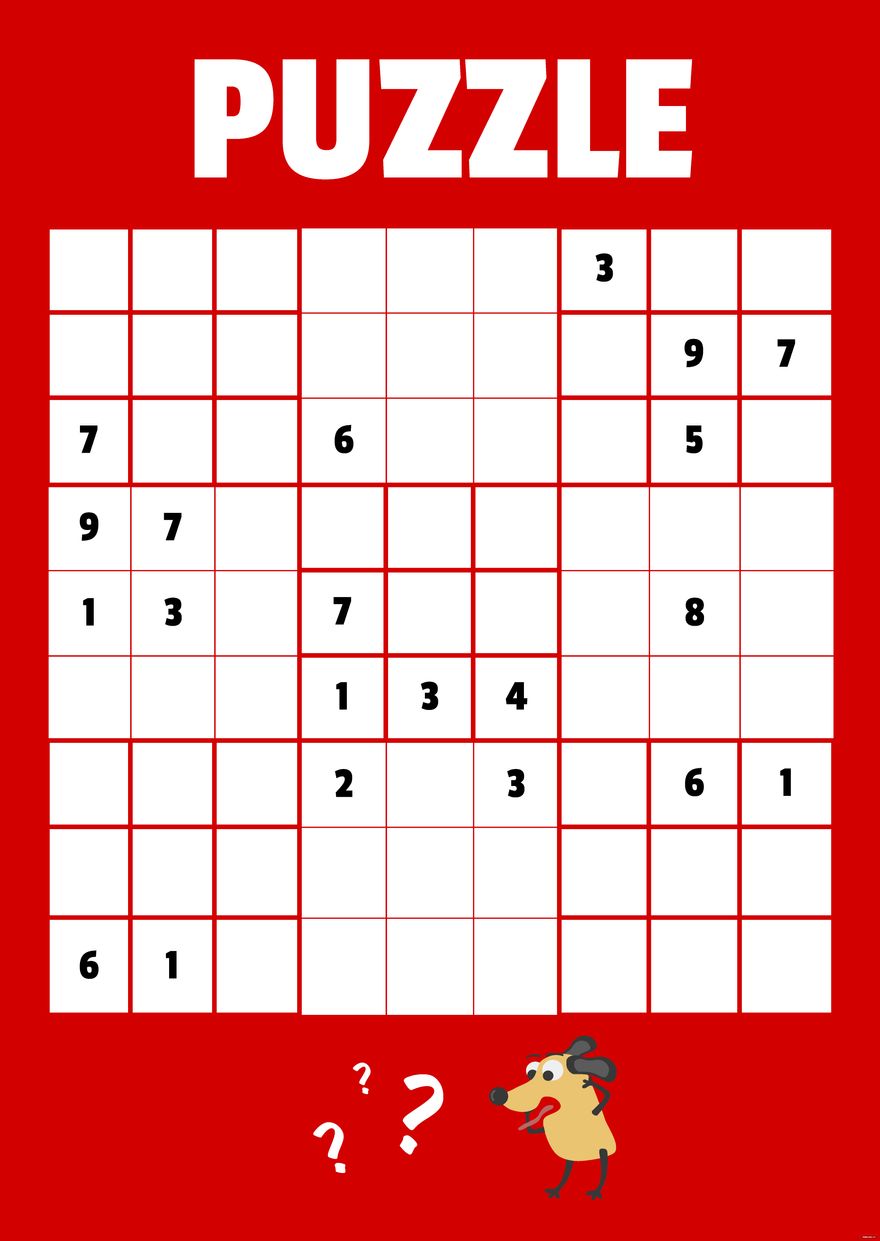 Sudoku With Answers in Word, Google Docs, PDF