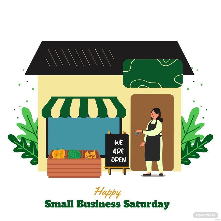 Happy Small Business Saturday Illustration