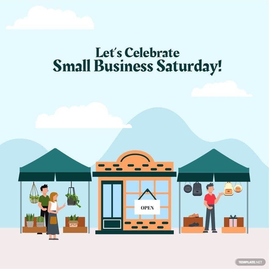 Small Business Saturday Celebration Vector