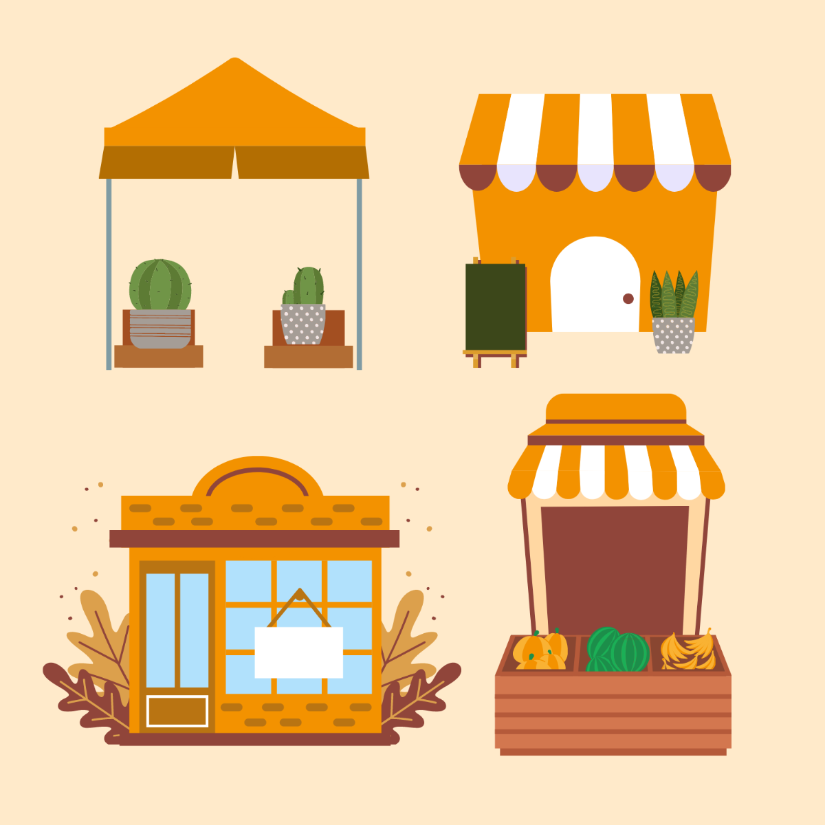 Small Business Saturday Clipart Vector Template