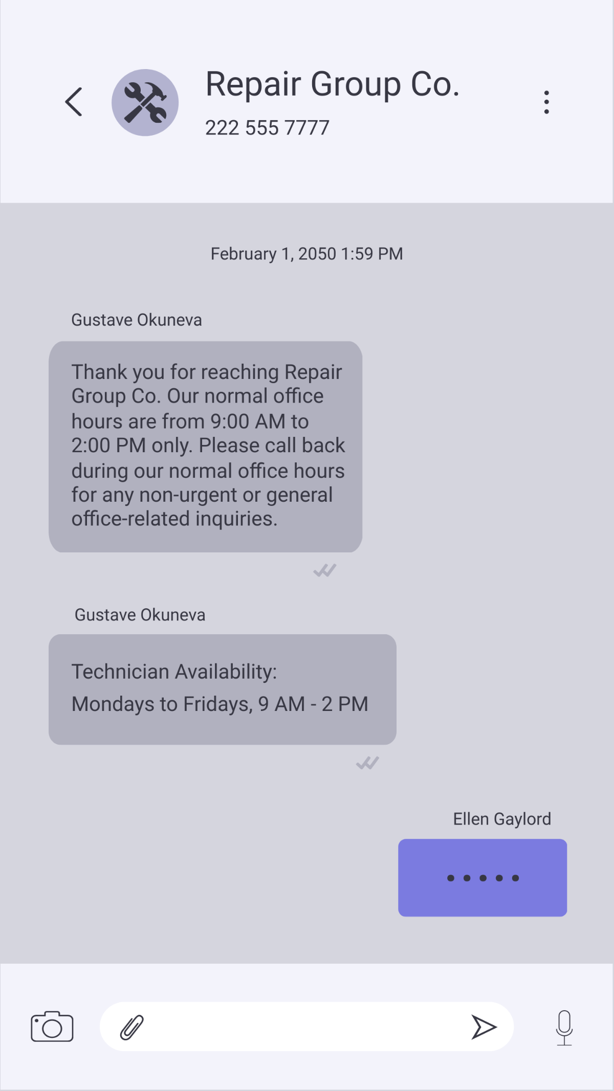 General Phone Message Template