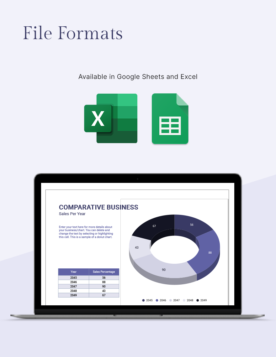 Business Donut Chart Google Sheets, Excel