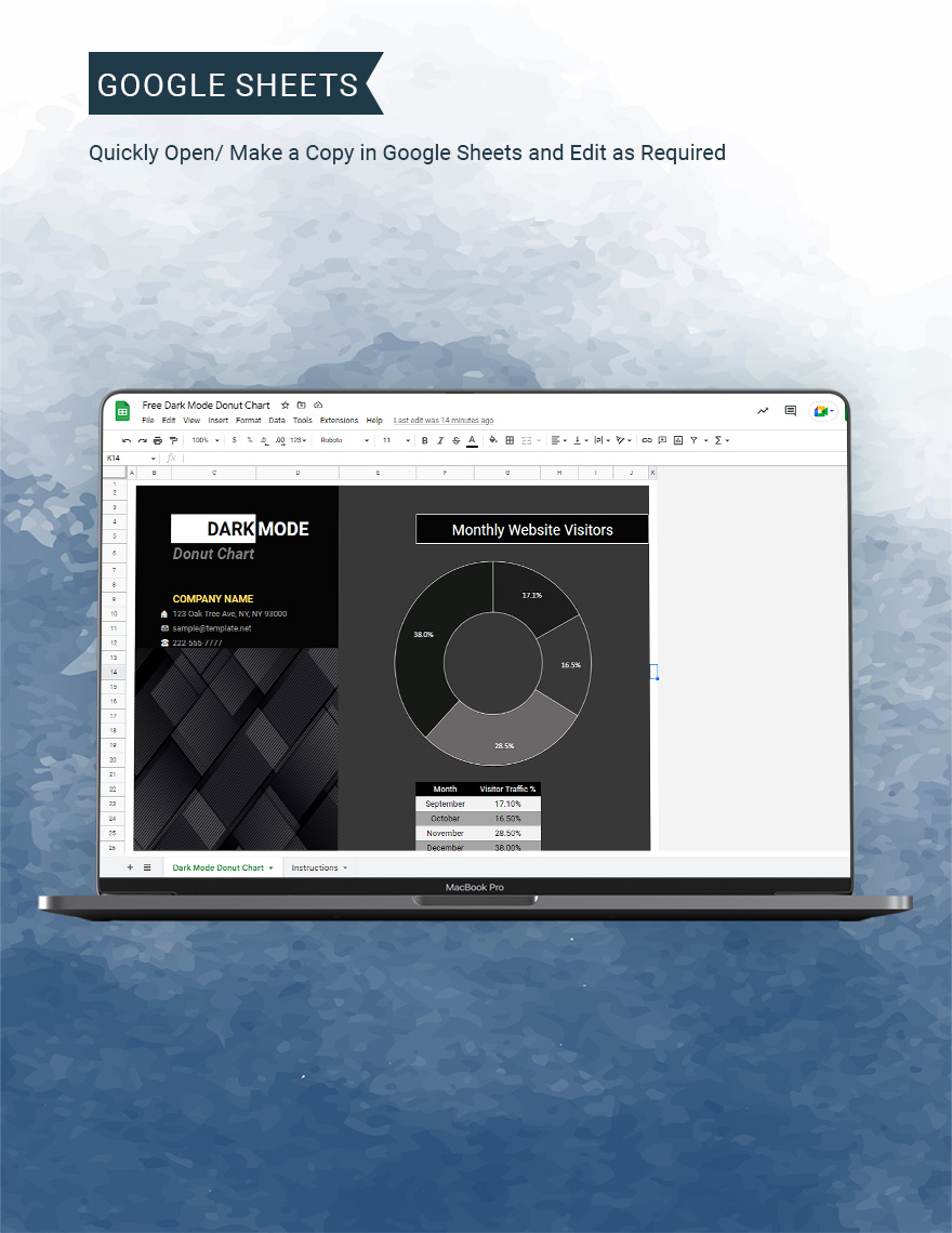 Free Dark Mode Donut Chart - Google Sheets, Excel | Template.net