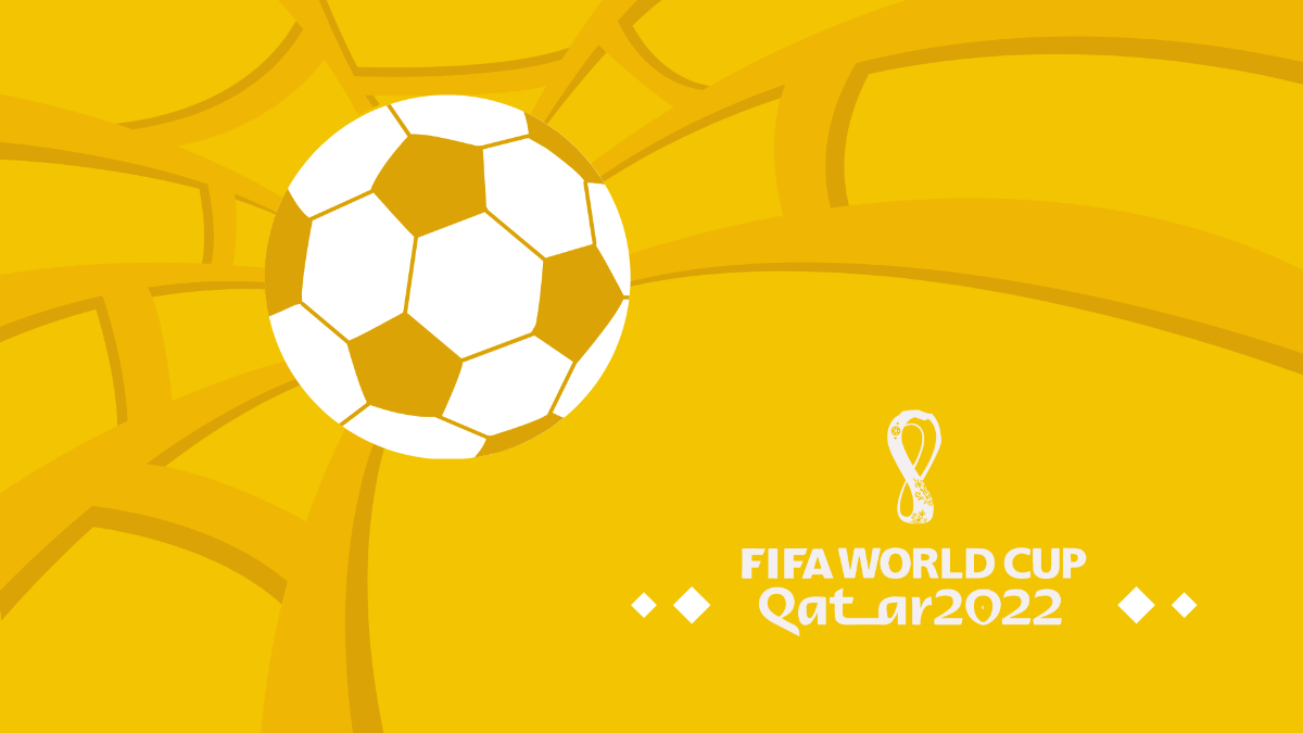 World Cup 2022 Yellow Background Template