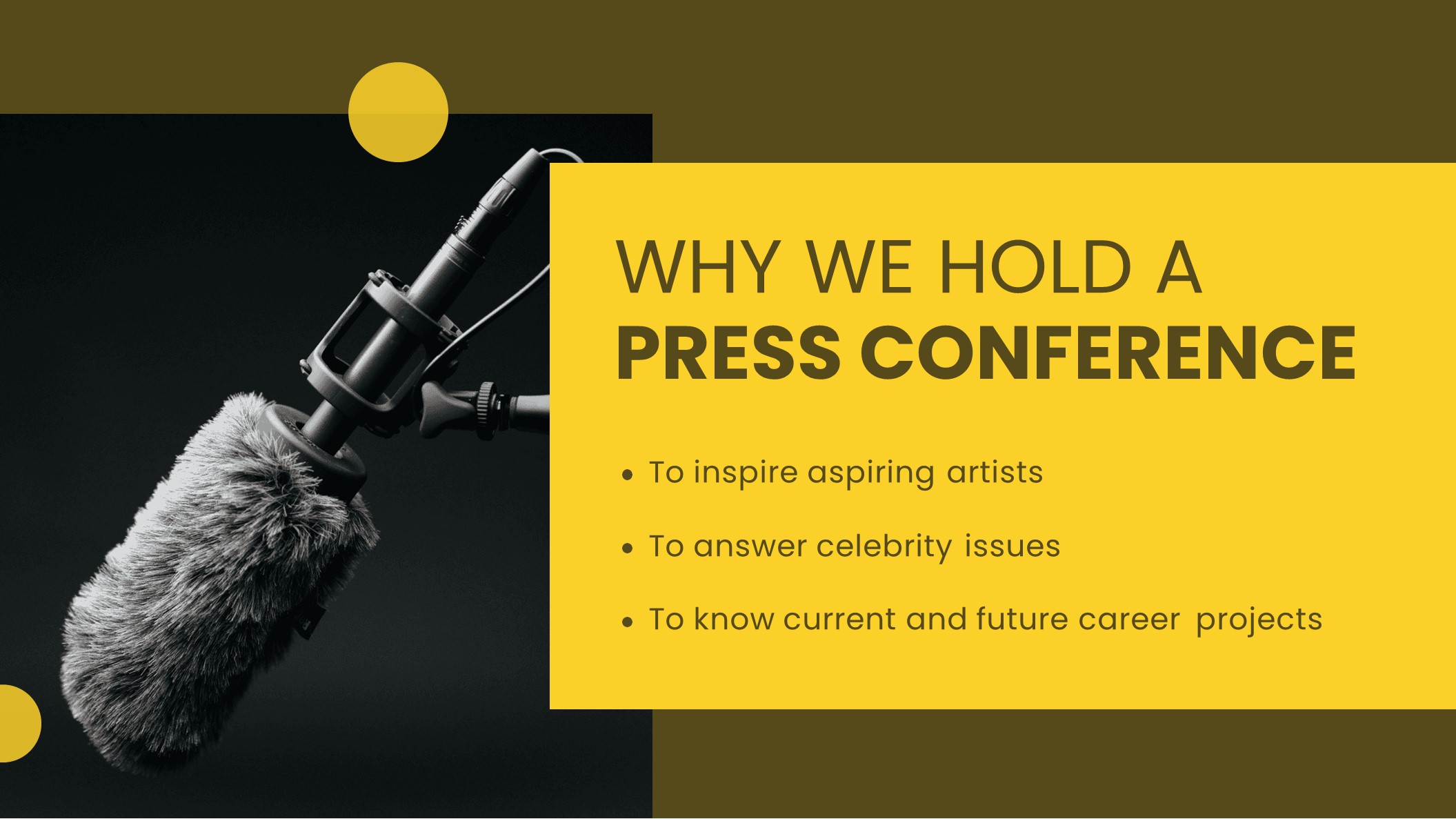 Free Press Conference Presentation Template to Edit Online