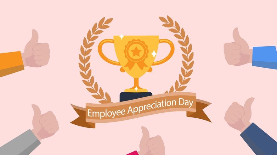 Free Employee Appreciation Day Vector Background in PDF, Illustrator, PSD, EPS, SVG, JPG, PNG