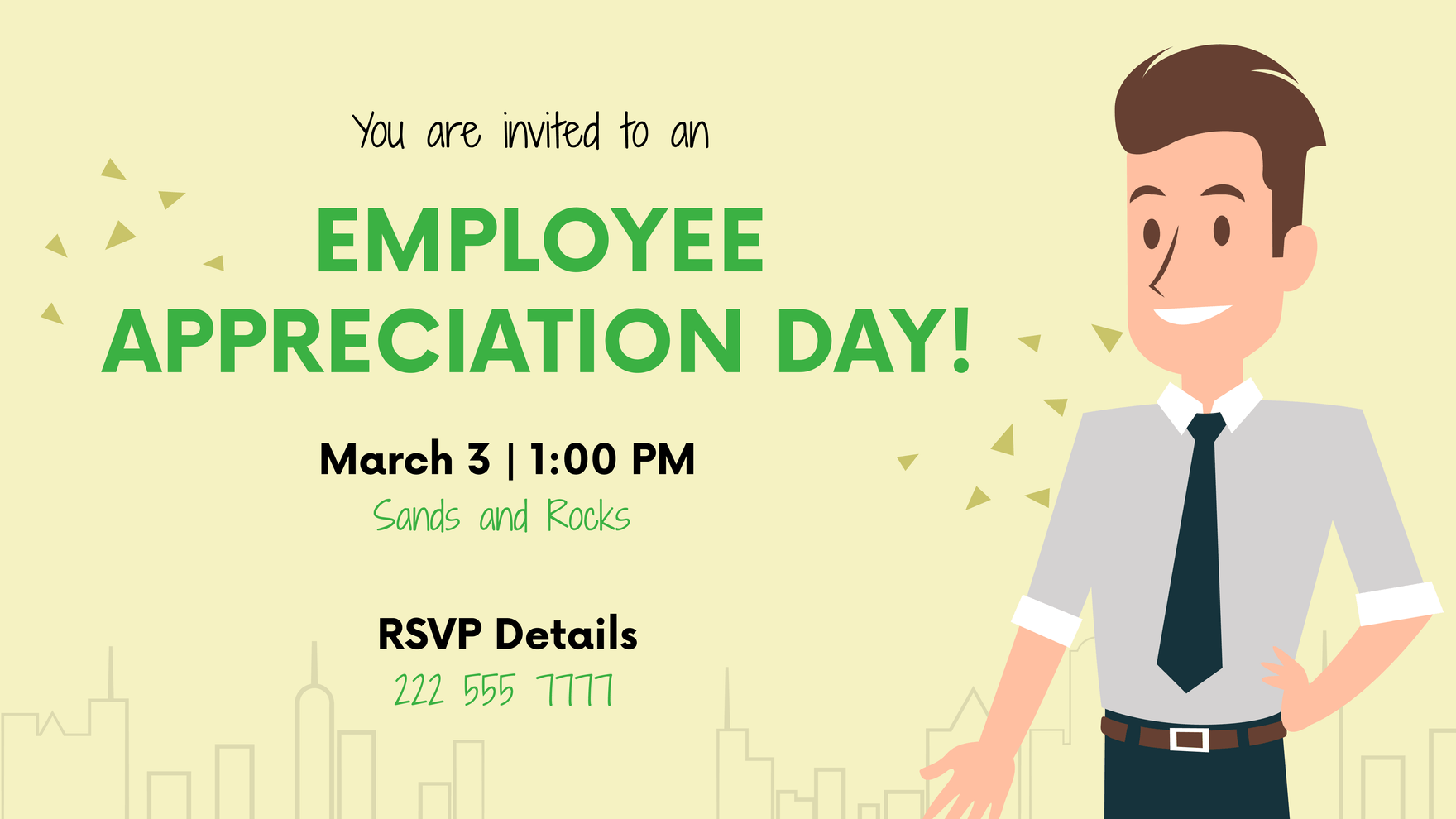 Free Employee Appreciation Day Invitation Background in Illustrator, PSD, EPS, SVG, JPG, PNG