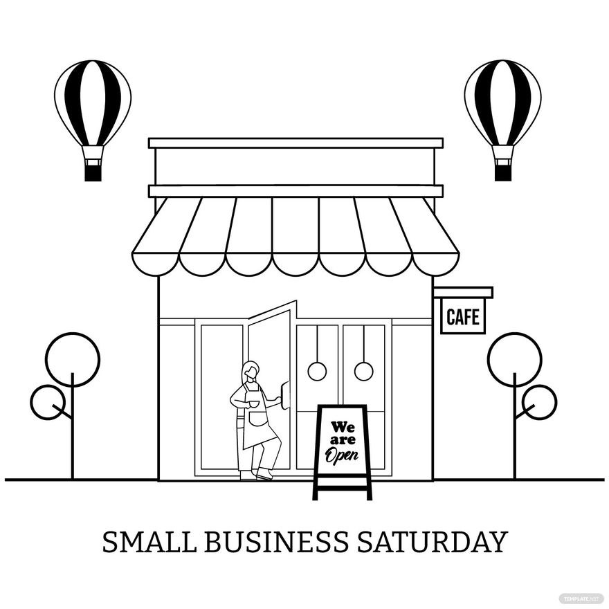 Free Small Business Saturday Drawing Vector