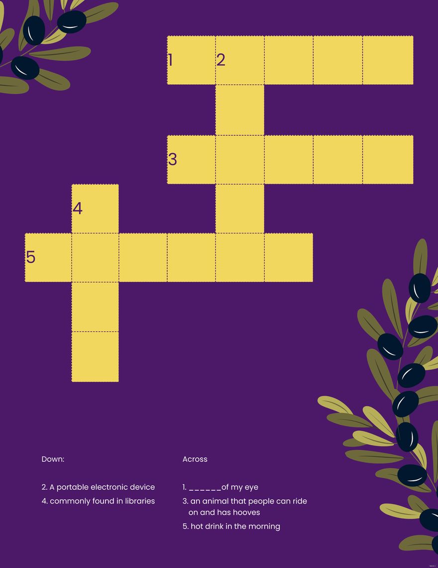 Editable Crossword Templates In Word To Download Editable Crossword Templates In Word To Download