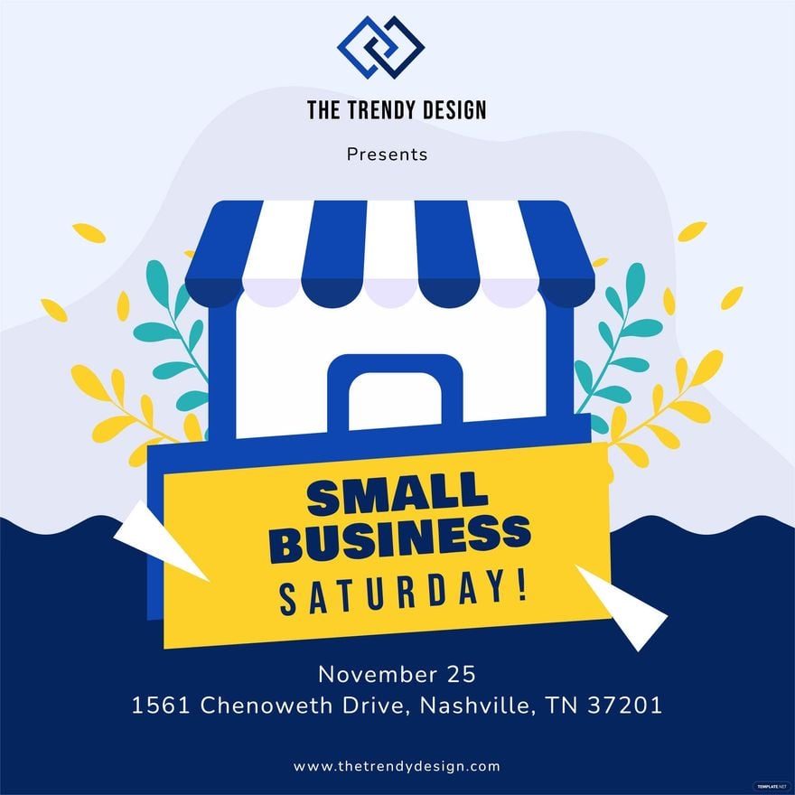 Small Business Saturday Flyer Vector