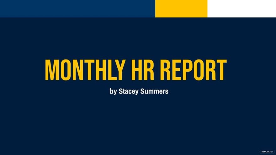 Monthly Report Presentation Template